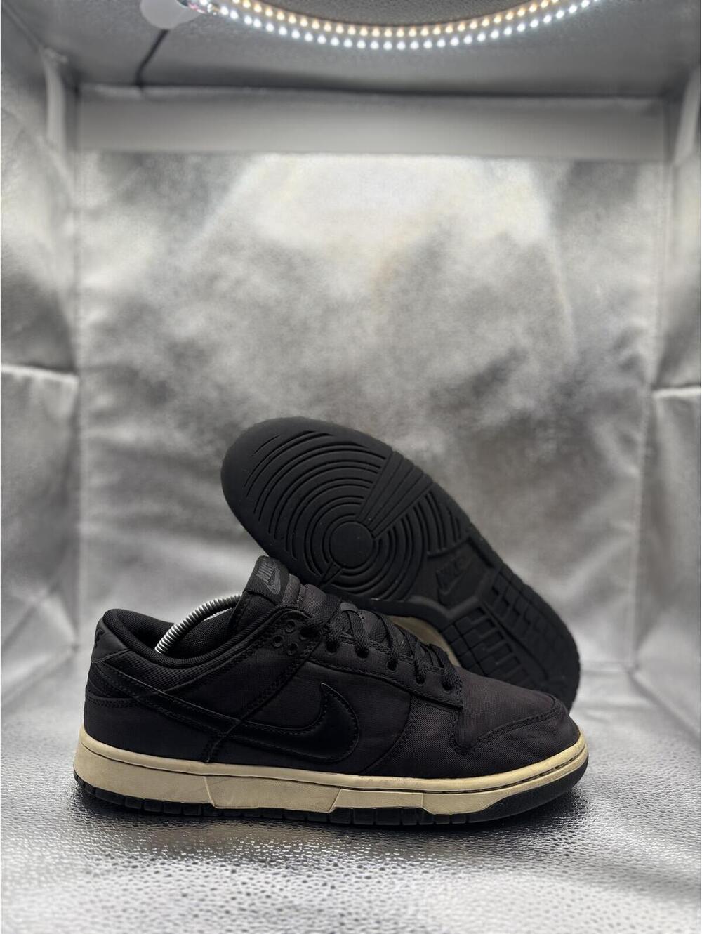 Nike dunk low black Canvas